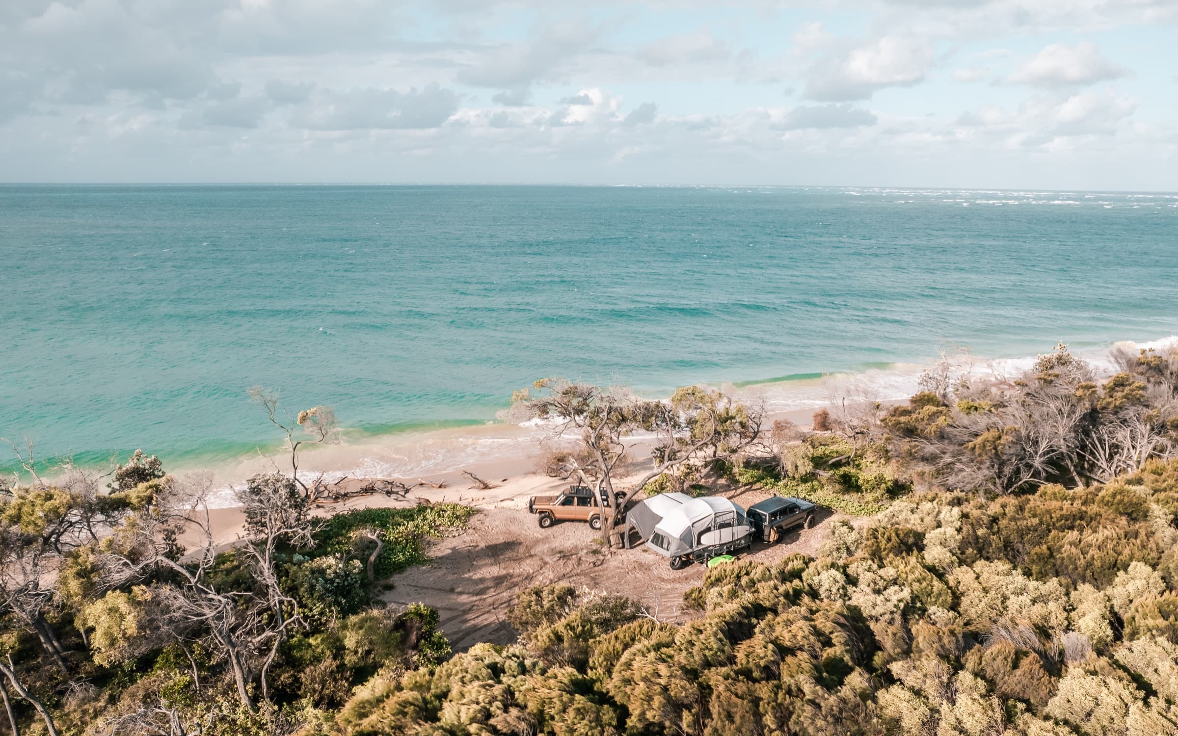 OPUS camper on a remote Australian beach